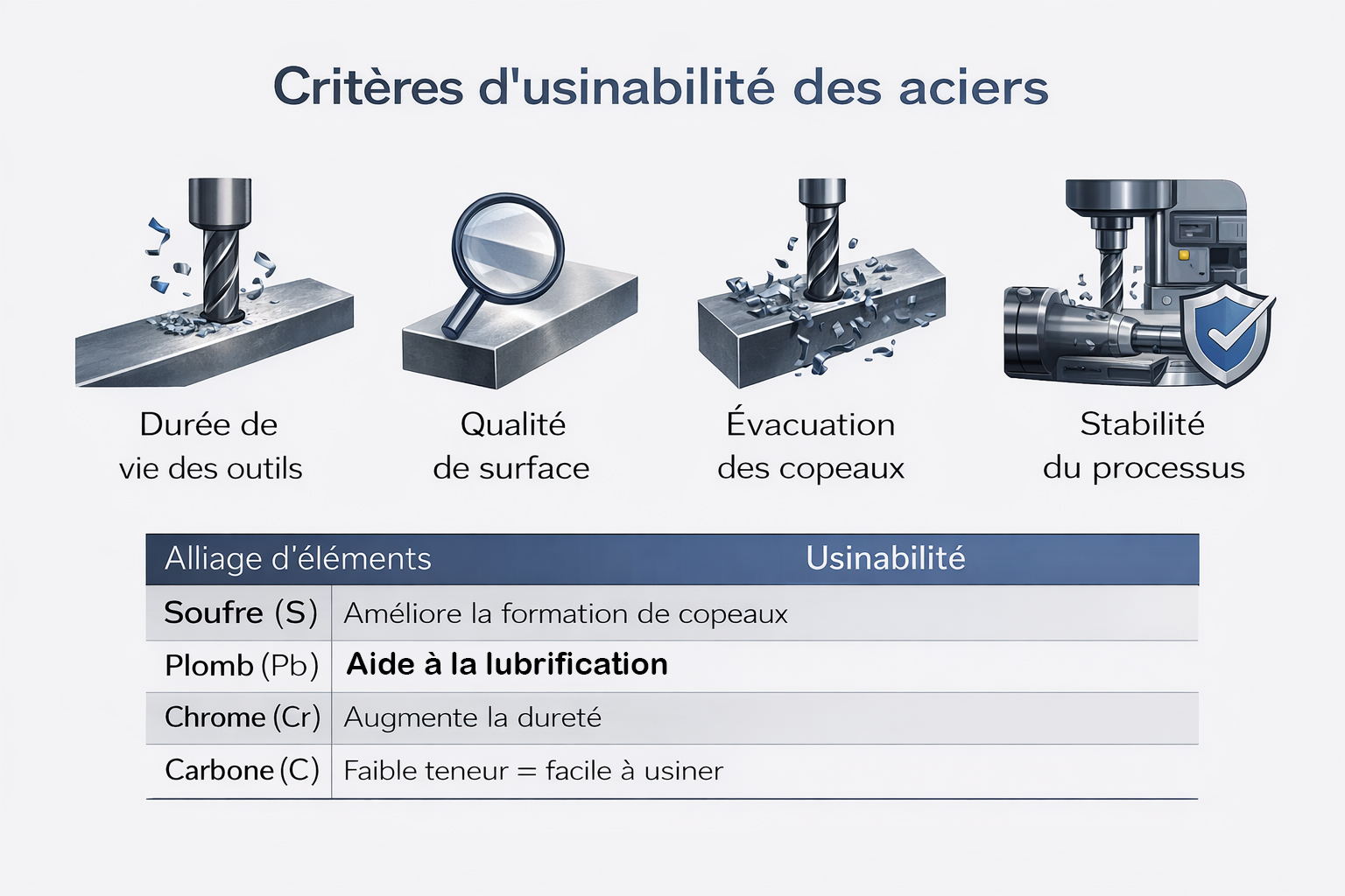 criteres usinabilite aciers